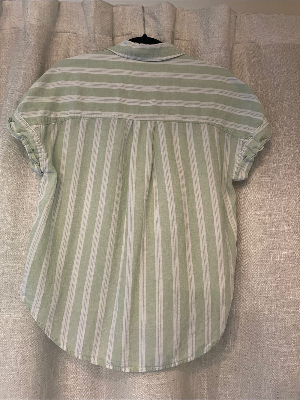 Lola River Mint Green & White Striped Button-Up Shirt - Picture 4 of 7